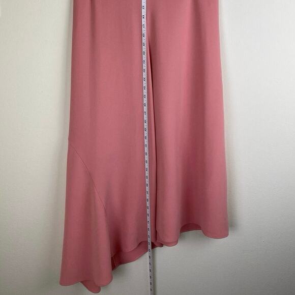 Tibi V Draped Midi Dress Size 0 Pink Haze Crepe Jumper Asymmetric Guest Designer - Picture 16 of 16
